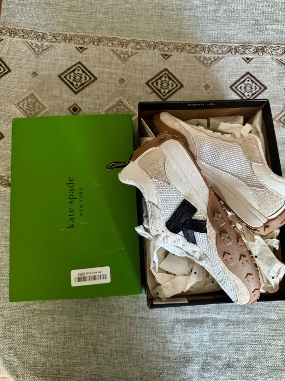kate spade K as in Kate Sneakers with Brown Gum Sole
